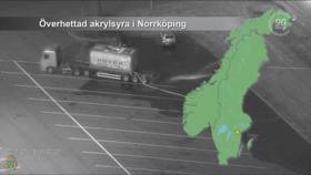 Overheated acrylic acid in Norrköping