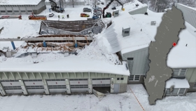 Roof collapse at Umeå fire station