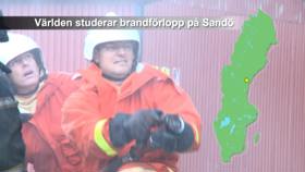 Världen studerar brandförlopp på Sandö