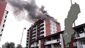 High-rise fire, Gävle