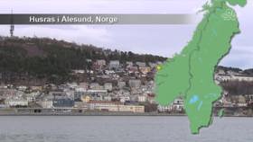 Husras i Ålesund, Norge