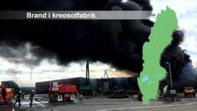 Fire at creosote factory in Kälarne