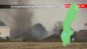 Brannpåvirkede gassflasker, Ödåkra