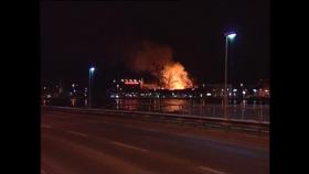 Brand i gammal träbebyggelse i Jönköping