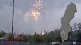 Räjähdys ilotulitteiden varastossa Ljungby