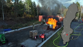 Fire trials with recycled plastics