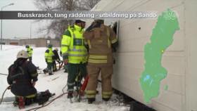 Busskrasch – tung räddning