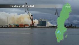 Kemikaalipalo Halmstadissa