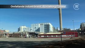Omfattende industribrann, Bjorneborg, Finland