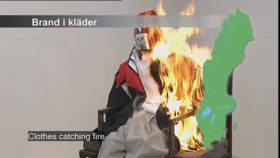 Clothes catching fire