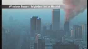 Torre Windsor højhusbrand i Madrid.