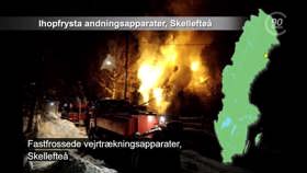 Fastfrossede vejrtraekningsapparater.