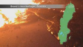 Brand i råsockerlager, Svedala