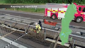 Overskæring af kabelrækværk.