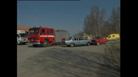 Brandutbildning av elever i Vilhelmina