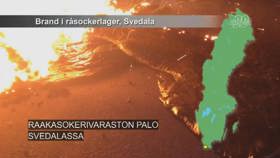 Raakasokerivaraston palo