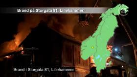 Brand i Storgata 81, Lillehammer.