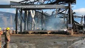 Containerexplosion i Kanada