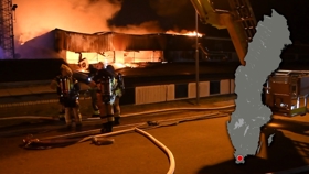 Brannstasjon i flammer i Hörby