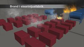 Brann i stearinlysfabrikk