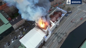 Storbrand i Børsen, København