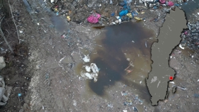 Protracted landfill fire at Kagghamra