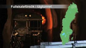 Fullskaleförsök i tågtunnel utanför Arvika