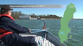 Oljesaneringsövning vid Slite