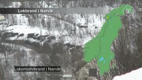Lokomotivbrand i Narvik.