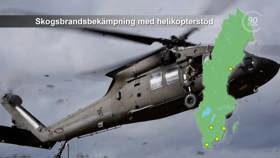 Metsäpalojen sammutus helikopterien tukemana