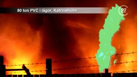 80 tonnes PVC in flames
