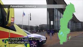 Powder-filled letters in Gothenburg
