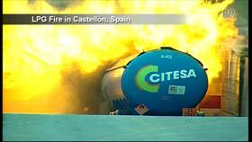 LPG-brand i Castellón, Spanien