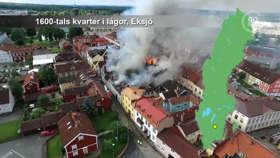 1600-tals kvarter i flammer, Eksjö.