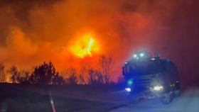 Wildfire in february Brekstad, Norway